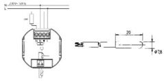 Терморегулятор с выносным датчиком температуры (пола) Eberle FITnp 3U-white (непрограммируемый)